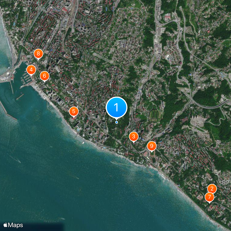 Sochi Arboretum Mappa