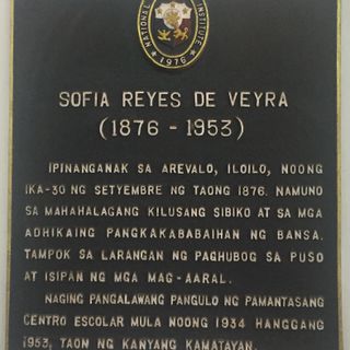 Sofia Reyes de Veyra historical marker