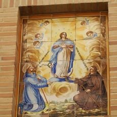 Ceramic panel of the Immaculate at Santa Anna street
