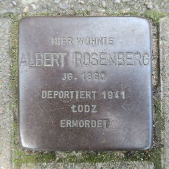 Stolperstein dedicated to Albert Rosenberg