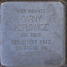 Stolperstein dedicated to Garny Koplowicz