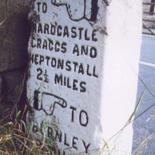 Guide Post At Junction With Old Shaw Lane