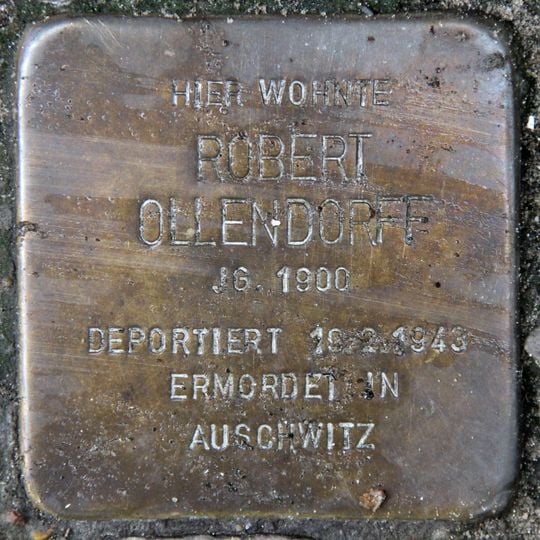 Stolperstein dedicated to Robert Ollendorff