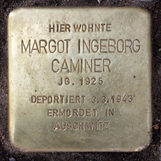 Stolperstein dedicated to Margot Ingeborg Caminer