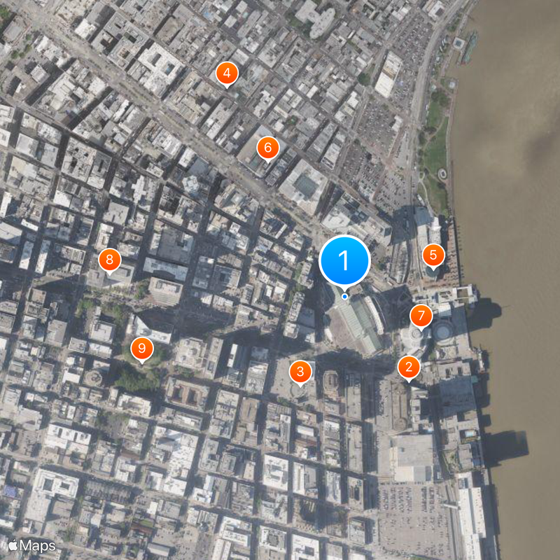 Harrah's New Orleans Map