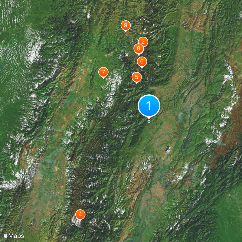 Dipartimento di Tolima Mappa