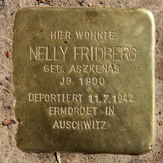 Stolperstein dedicated to Nelly Fridberg