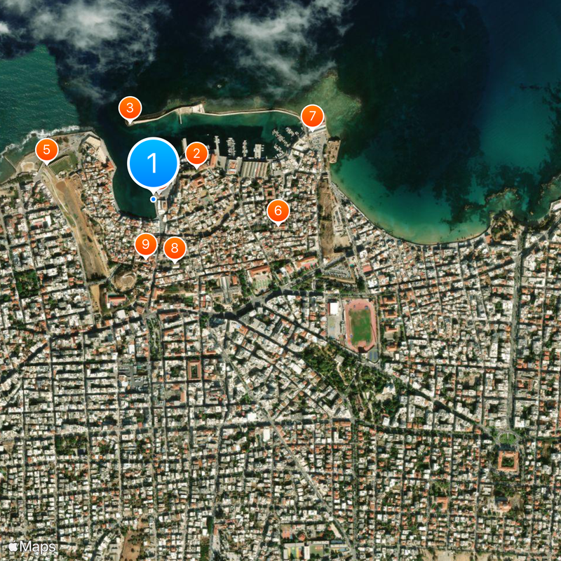 Old Venetian Port of Chania Karte