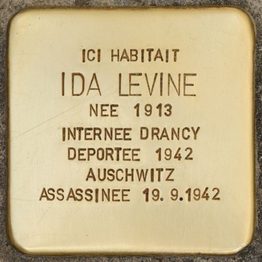 Stolperstein dedicated to Ida Levine