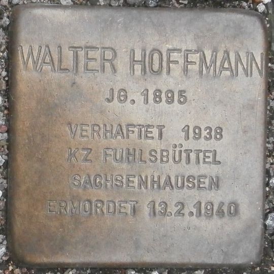 Stolperstein en memoria de Walter Hoffmann