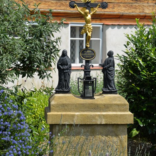 Wayside cross in Podbořanská street in Žitenice