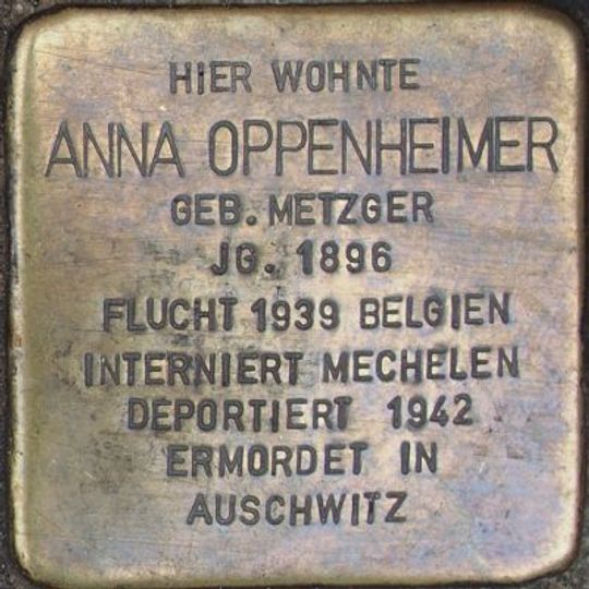 Stolperstein en memoria de Anna Oppenheimer