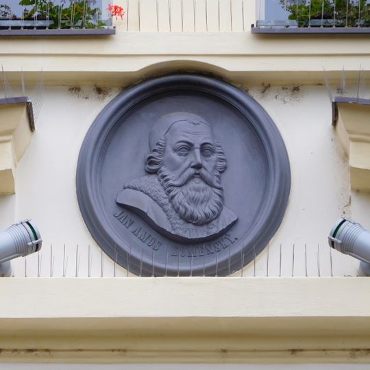Relief of Comenius at Nedvědovo náměstí