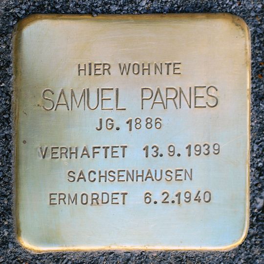 Stolperstein für Samuel Parnes