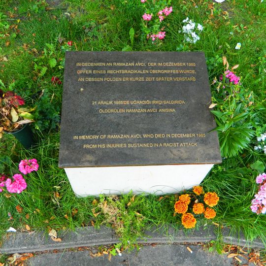 Memorial stone for Ramazan Avcı