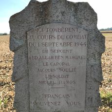 War memorial of people shot on 1 Septembere 1944 in Laiz