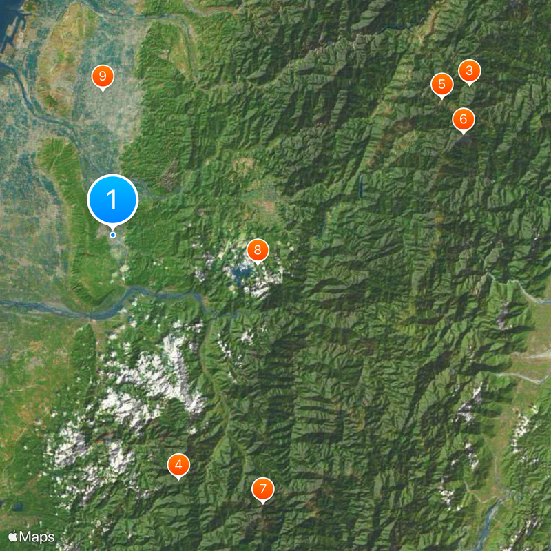 Landkreis Nantou Karte