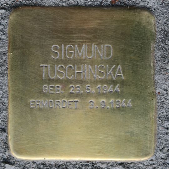 Stolperstein dedicated to Sigmund Tuschinska