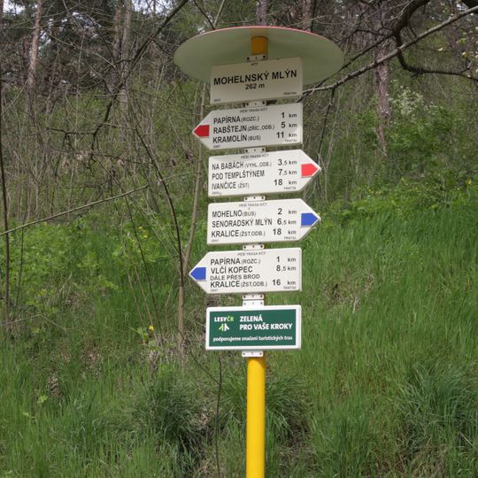 Rozcestník Mohelnský mlýn