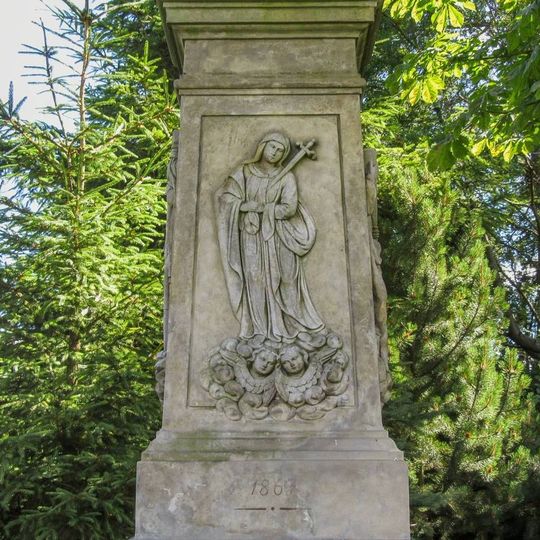 Kříž v Rýdrovicích vedle silnice