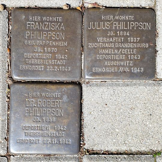 Stolperstein en memoria de Franziska Philippson