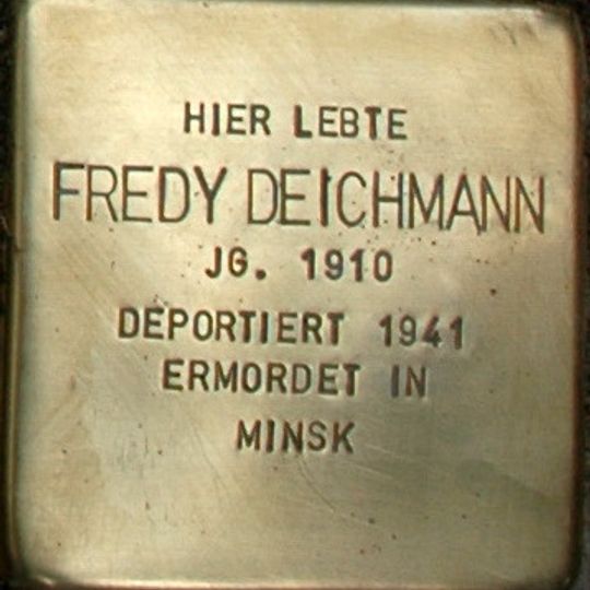 Stolperstein à la mémoire de Fredy Deichmann