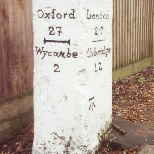 Milestone In Front Of The Halfway House