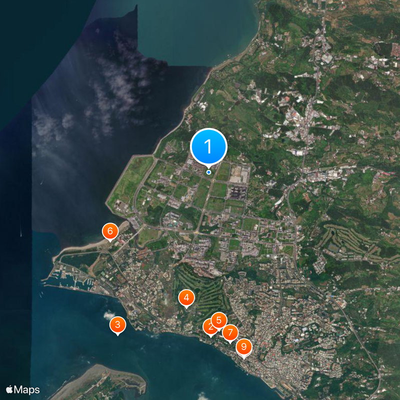 Danhai New Town Mapa