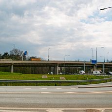 Bridge of Pražská street over road I/37 in Pardubice