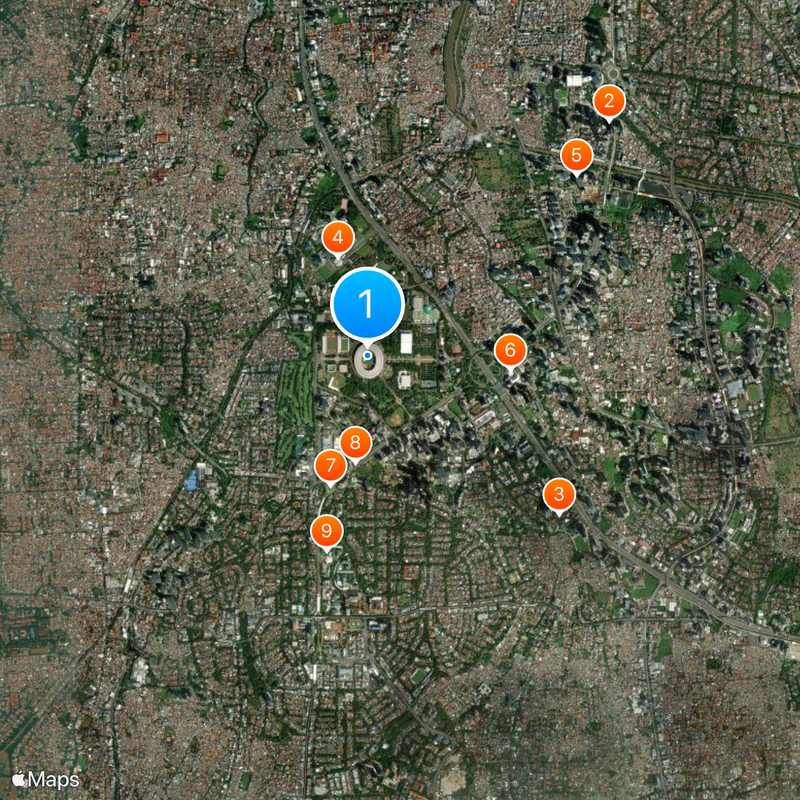 Gelora Bung Karno Sports Complex Map
