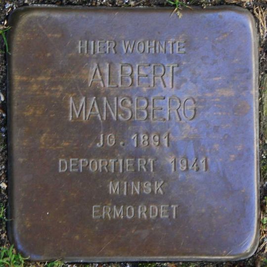 Stolperstein en memoria de Albert Mansberg