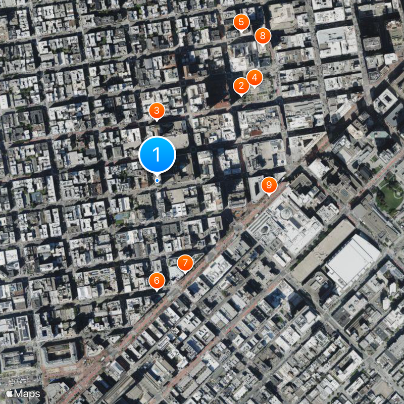 Hilton San Francisco Union Square Mapa