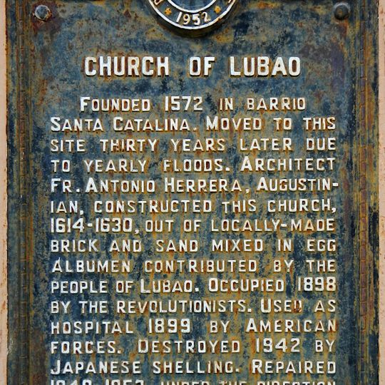 Church of Lubao historical marker
