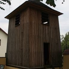 Wooden bell tower in Zrębice
