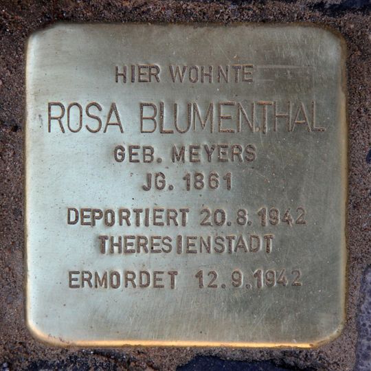 Stolperstein dedicated to Rosa Blumenthal