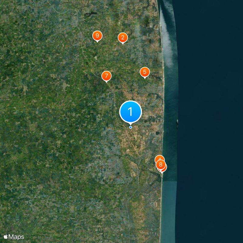 Amritaghateswarar-Abirami Temple,Thirukkadaiyur Mapa