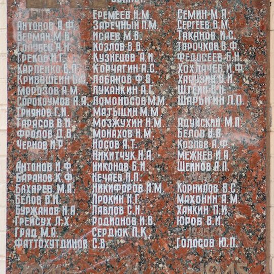 Мемориальная доска памяти павших выпускников училища