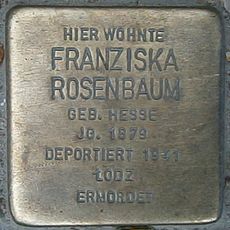 Stolperstein dedicated to Franziska Rosenbaum
