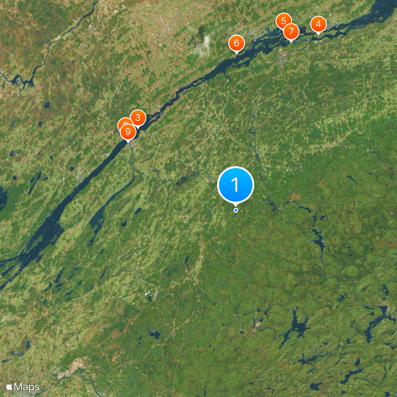 Condado de St. Lawrence Mapa