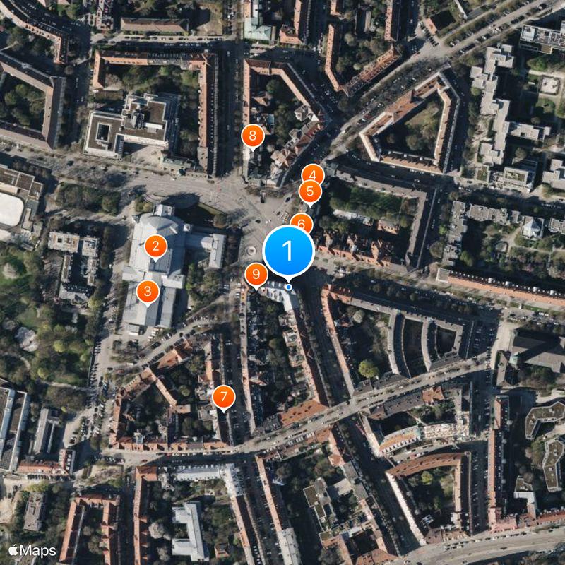 Hitler's Munich apartment Map