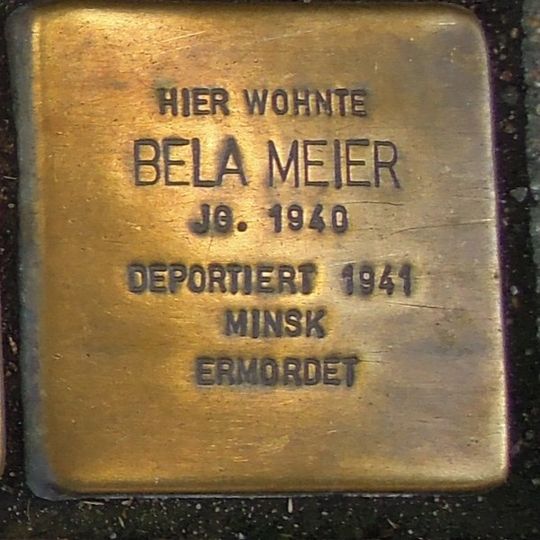 Stolperstein en memoria de Bela Meier