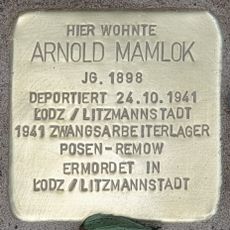 Stolperstein dedicated to Arnold Mamlok