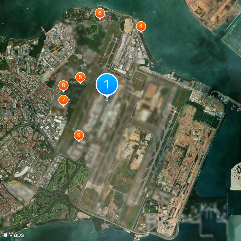 Flughafen Singapur Karte