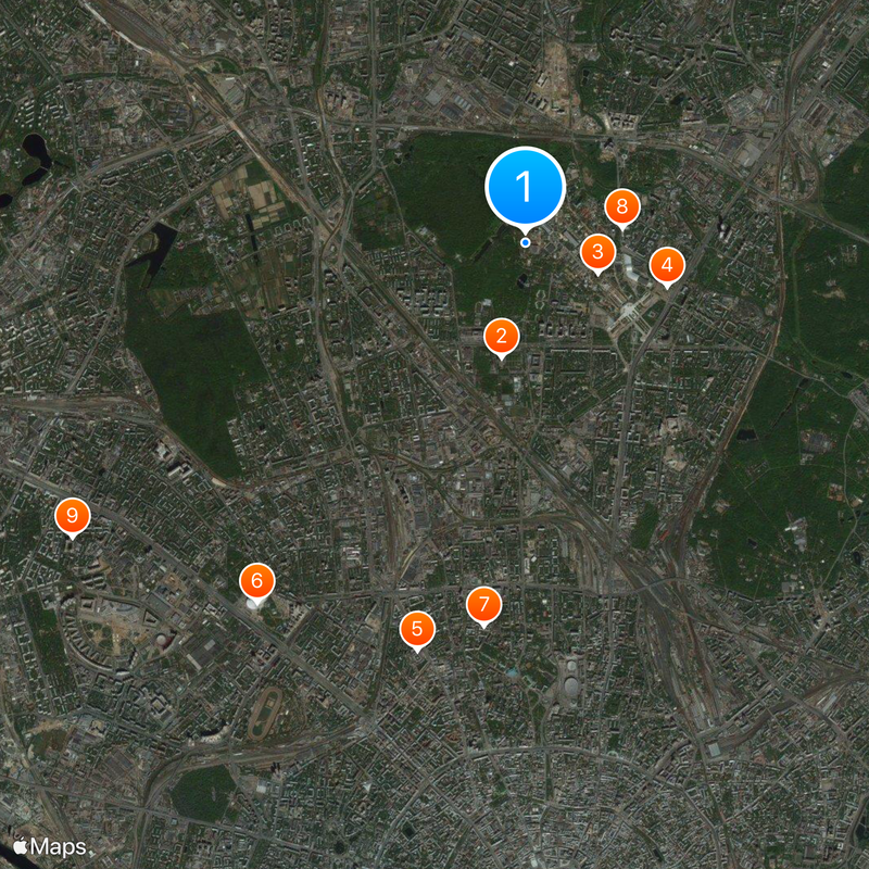 Północno-wschodni okręg administracyjny Moskwy Mapa