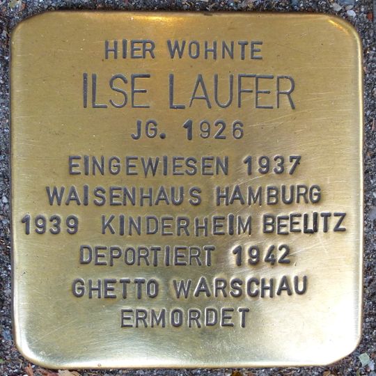 Stolperstein dedicated to Ilse Laufer
