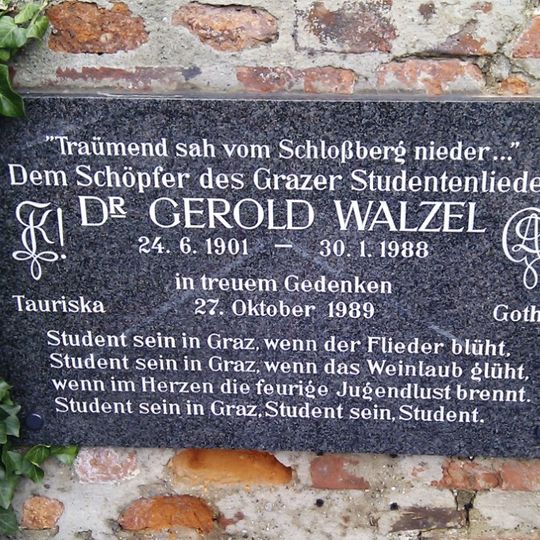 Gedenktafel für Dr. Gerold Walzel