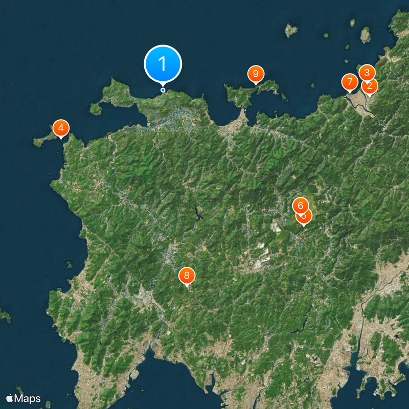 Motonosumi Shrine Map