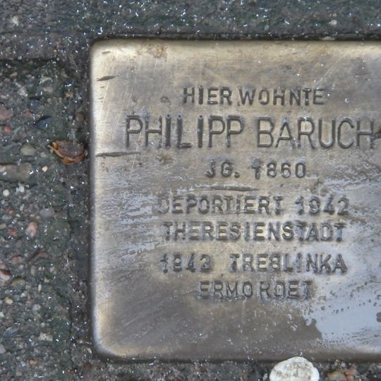 Stolperstein en memoria de Philipp Baruch