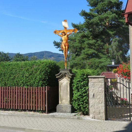 Kříž u domu Václavská 231 v Hrádku nad Nisou