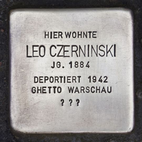 Stolperstein à la mémoire de Leo Czerninski